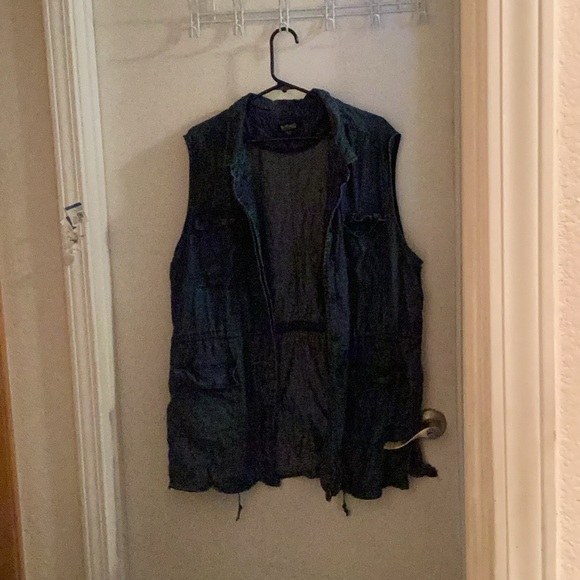 Buffalo David Bitton Jackets & Blazers - Buffalo David Bitton Denim Button Down Sleeveless Top Size XXL